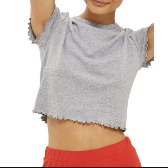 Topshop Tops - Topshop Lettuce Edge T Shirt